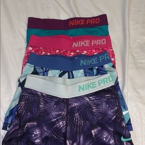 Bundle of 4 Nike Pro Shorts